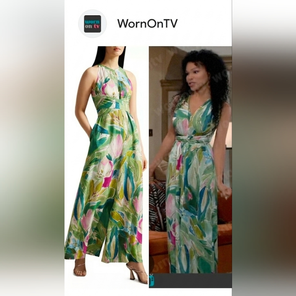 Ted Baker RACHILY Jumpsuit Sz 4 Fits Like US 12 L Floral Worn On TV  $325 NWT
